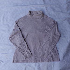 Pink cotton turtleneck sweater